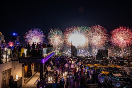 Countdown wih fireworks at Yao