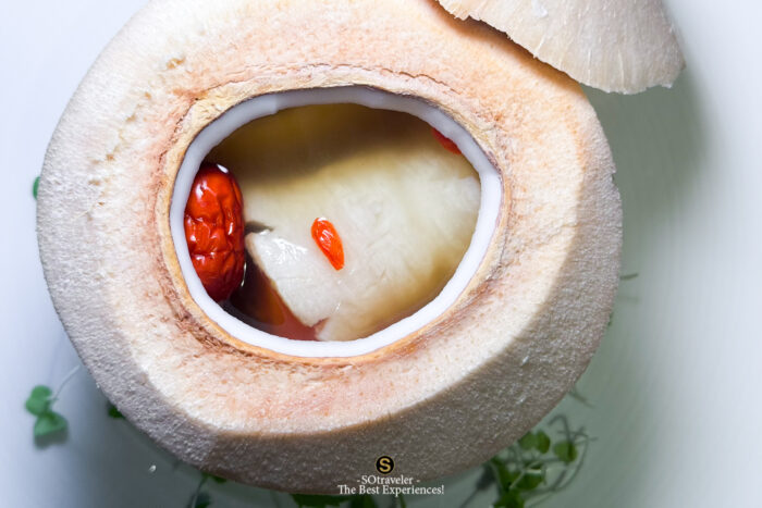 Double-boiled Fish Maw & Black Chicken in Coconut