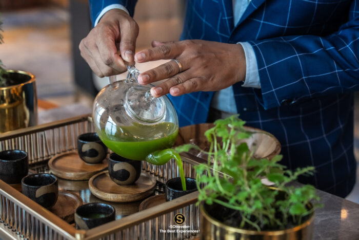 Signature Bangkok fine dining restaurant Le Grand Bouquet table setting