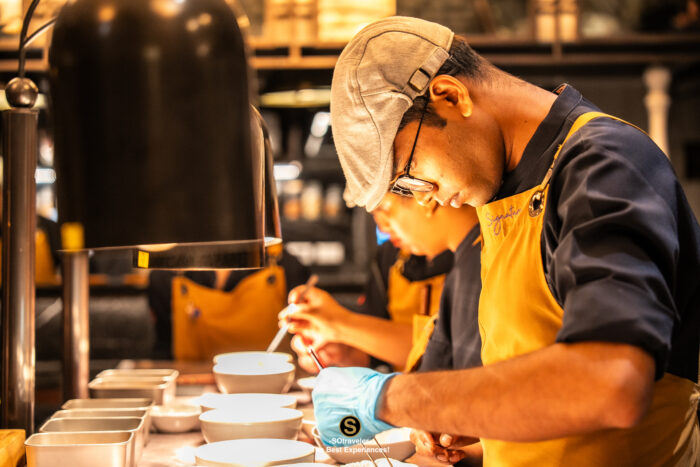 Le Poisson seasonal fish with mussels and miso sabayon Bangkok