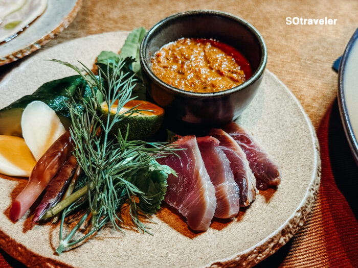 Local tuna grilled with dried fish shrimp paste