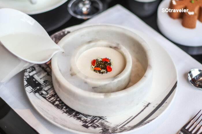 Young Coconut Panna Cotta with Cashew Milk and Kristal Caviar