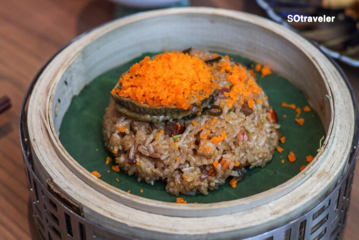 ข้าวอบหอยเป๋าฮื้อห่อใบบัว