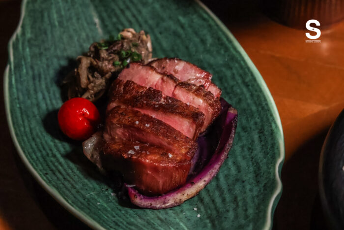 Grilled Beef Tongue with Spicy Northern Thai Mushroom Relish