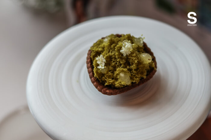 Chocolate Tartlet, Uji Matcha Sponge, Yuzu Gel