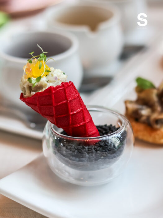 Crab Cone with Lemon Caviar