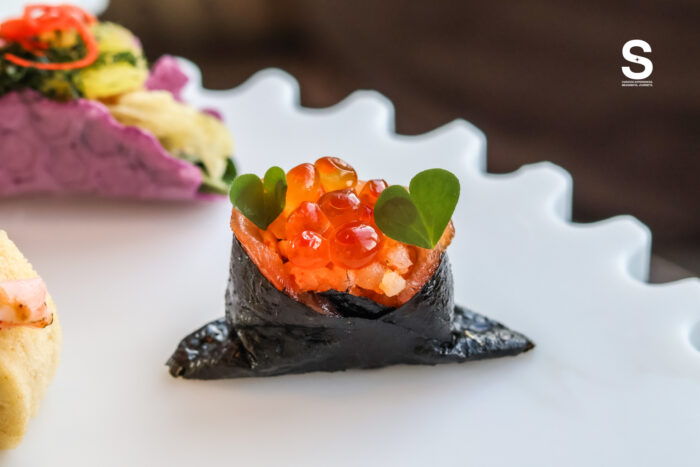 Shoyu-Cured Salmon Onigiri