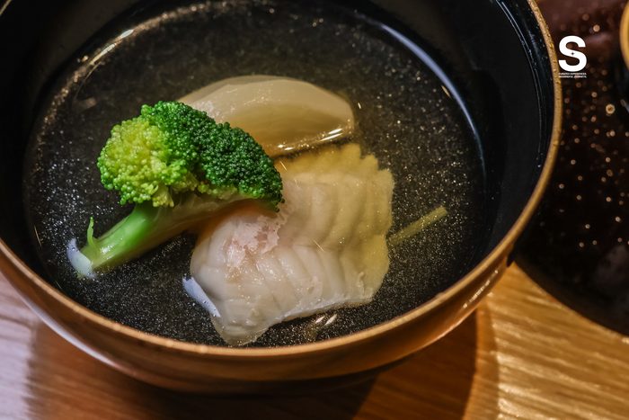 Bonito Consommé Soup, Ainame Fish