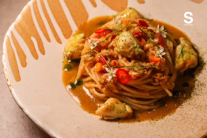พาสต้าปู (Crab Coconut Dip Pasta)