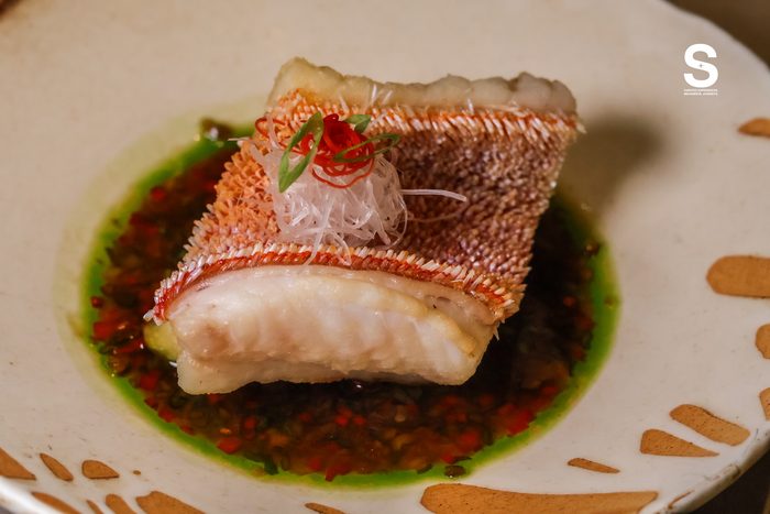 กุดสลาดหนังฟูซอสซีอิ๊ว (Crispy Skin Coral Grouper with Soy Sauce)